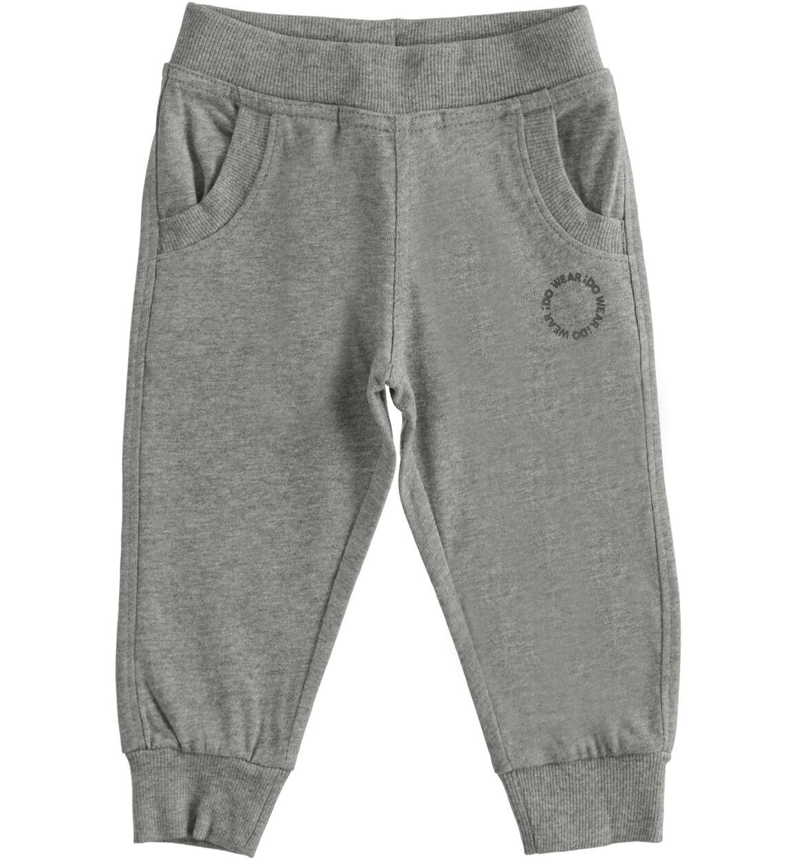 Pantalone bambino in jersey GRIGIO iDO