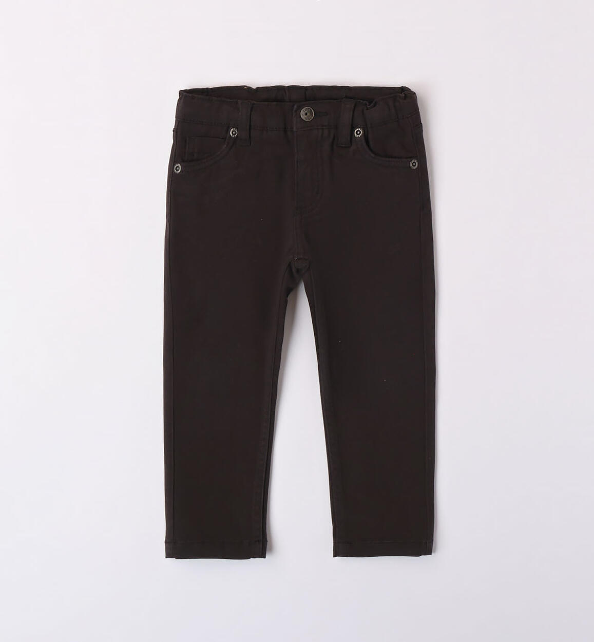 Pantalone bambino in twill stretch NERO iDO