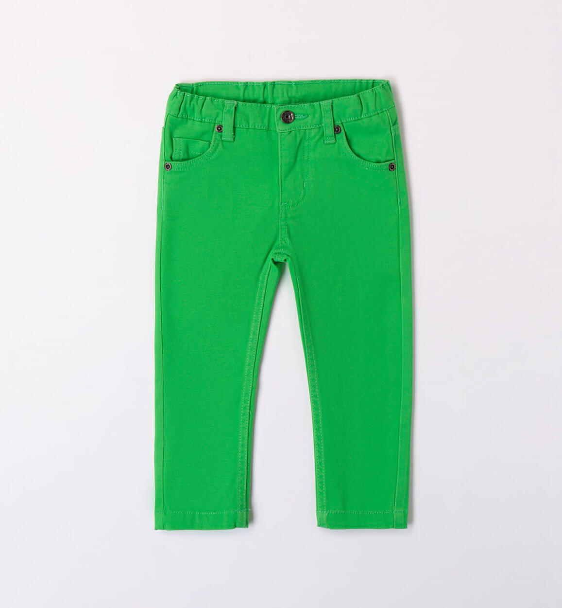 Pantalone bambino in twill stretch VERDE iDO