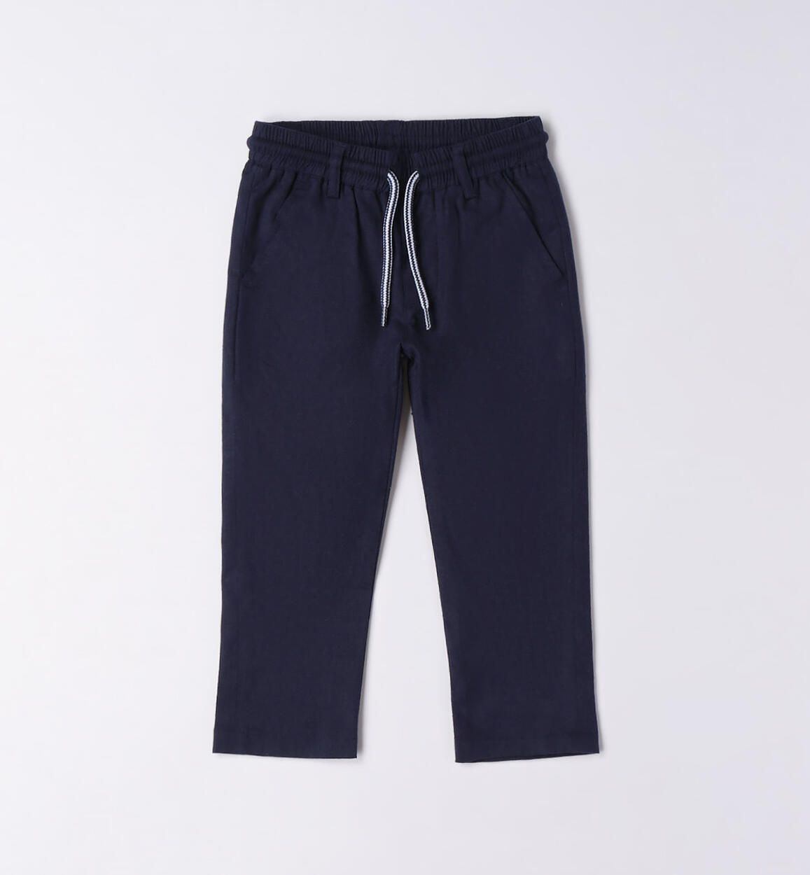 Pantalone bambino lino e viscosa BLU iDO