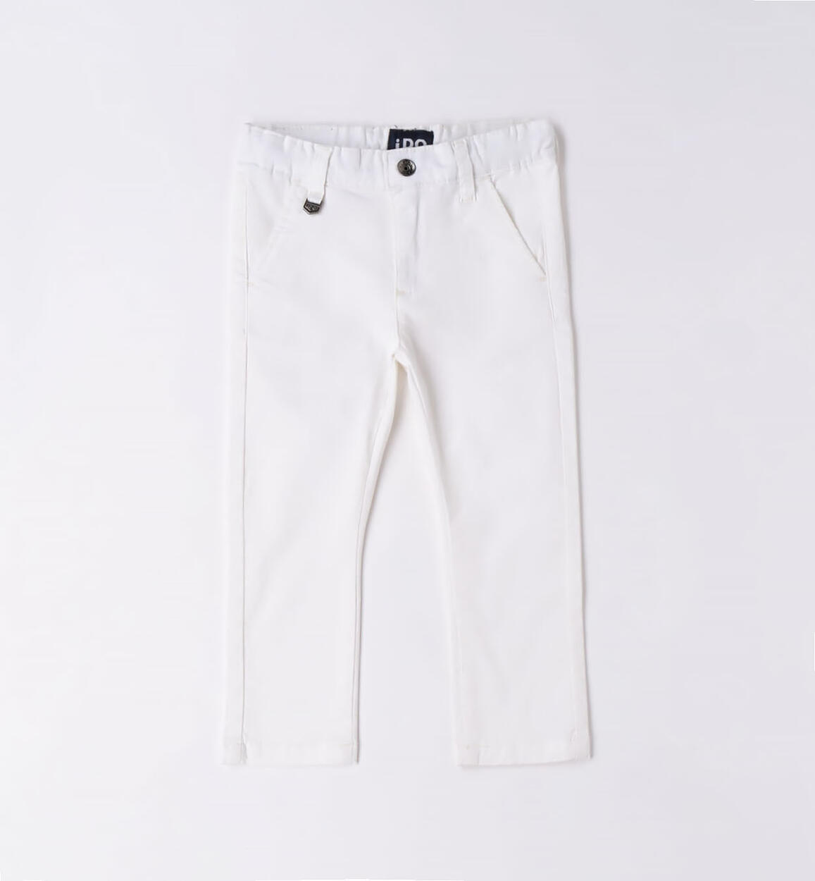 Pantalone bambino slim fit BIANCO iDO