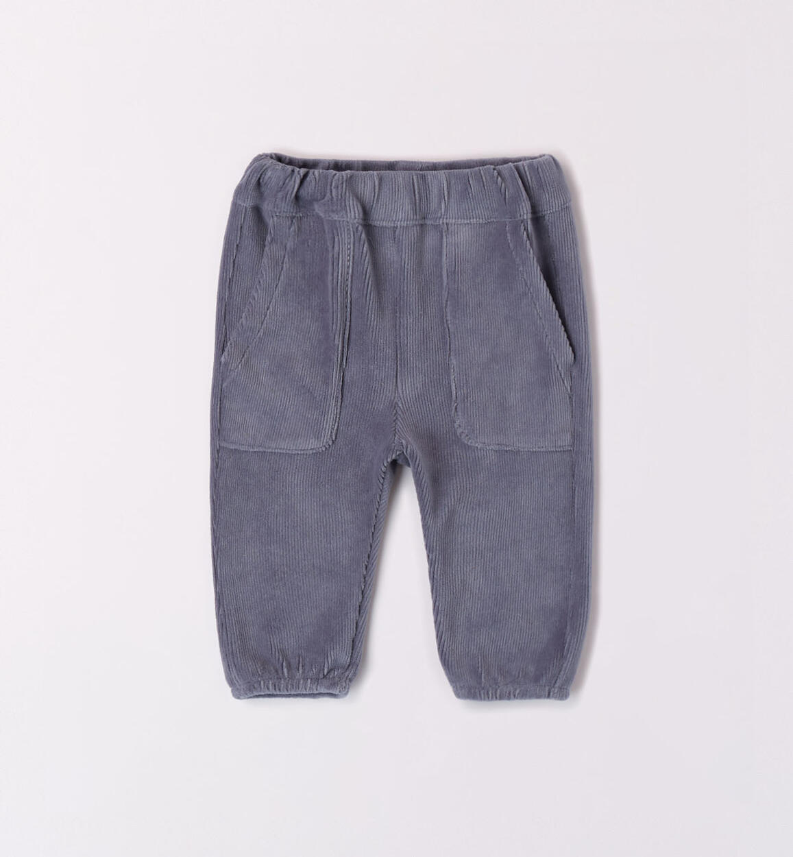 Pantalone bimbo effetto velluto BLU iDO