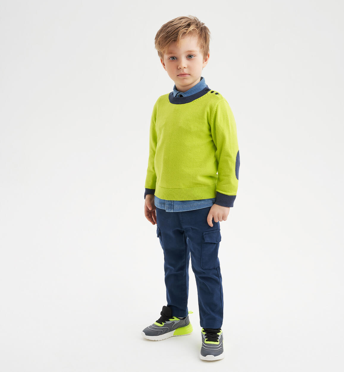 Pantalone cargo per bambino BLU Sarabanda