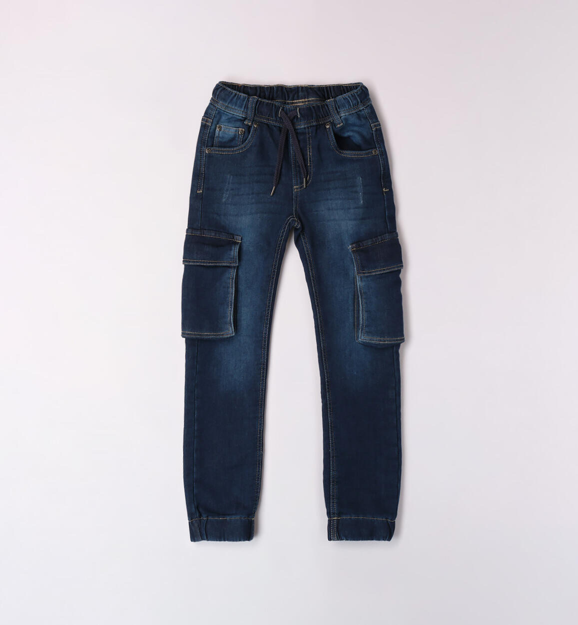 Pantalone cargo ragazzo in denim BLU iDO