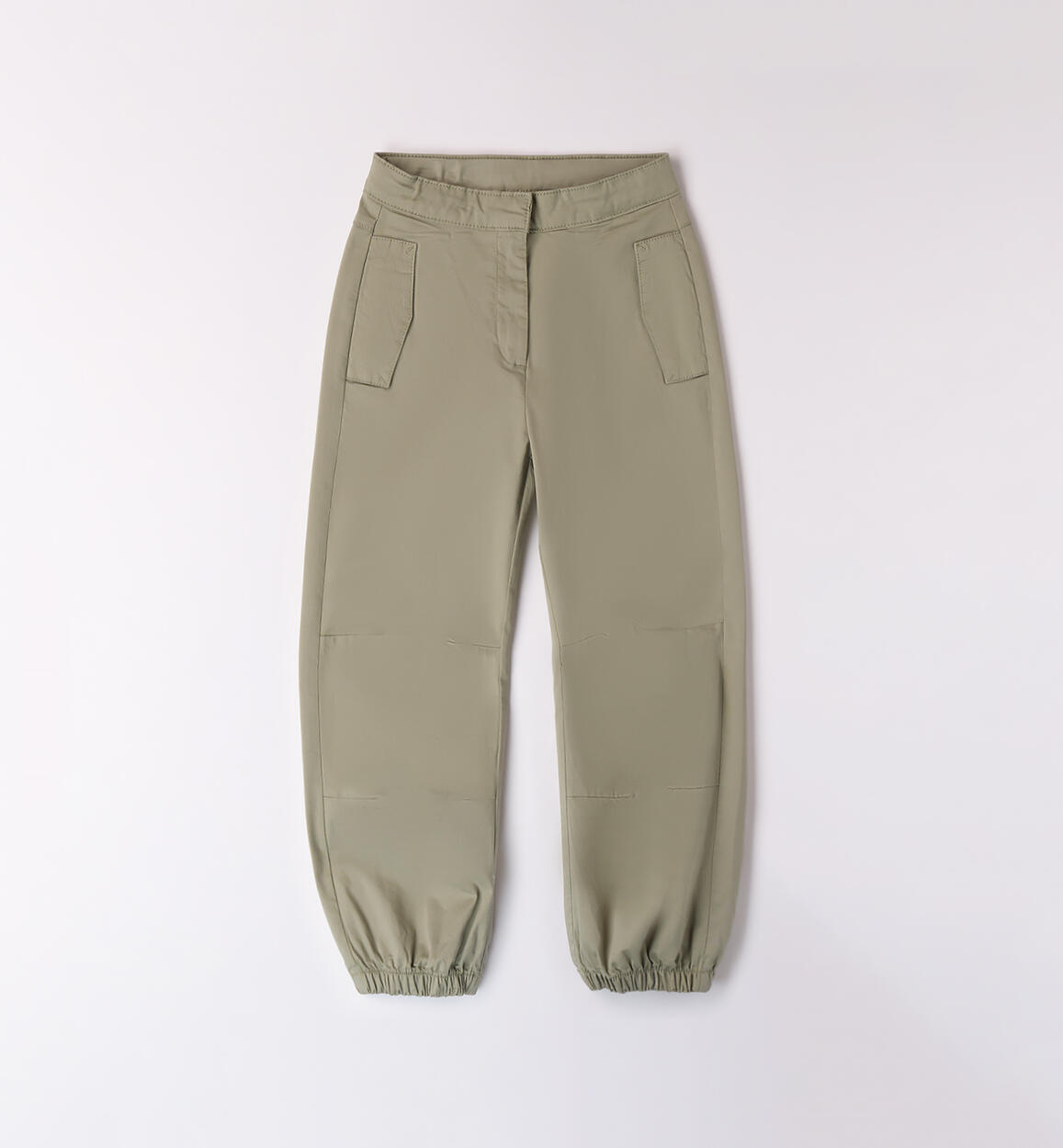 Pantalone con polsino per ragazza VERDE iDO