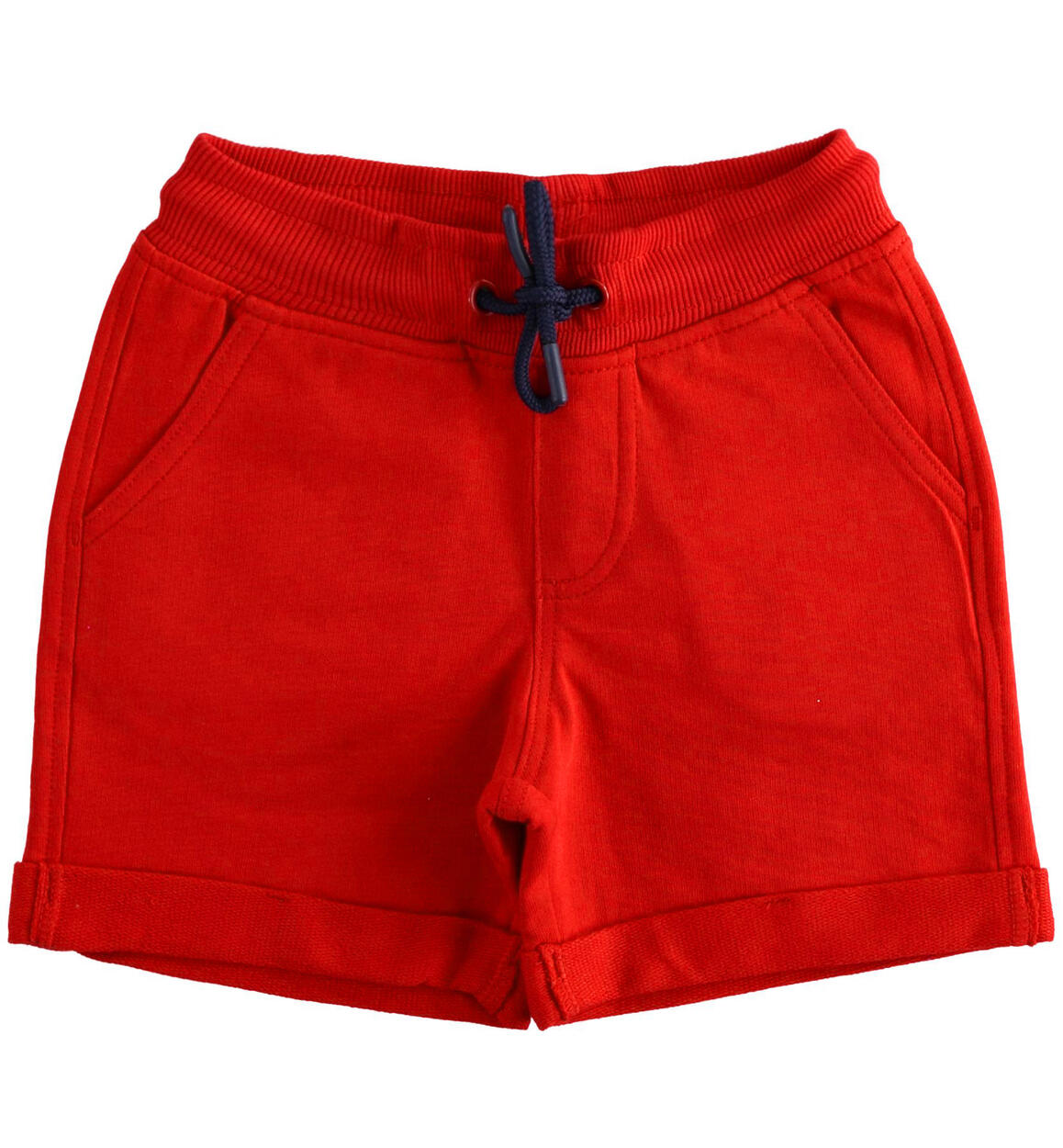 Pantalone corto 100% felpa di cotone per bambino ROSSO Sarabanda