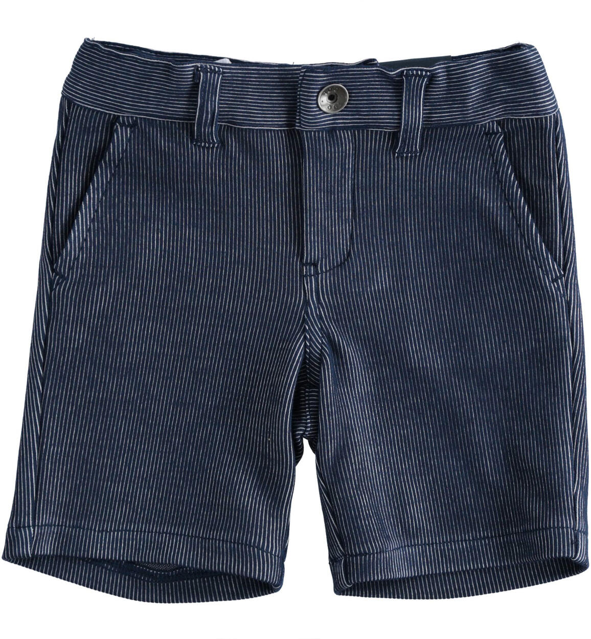 Pantalone corto bambino tinto filo BLU iDO