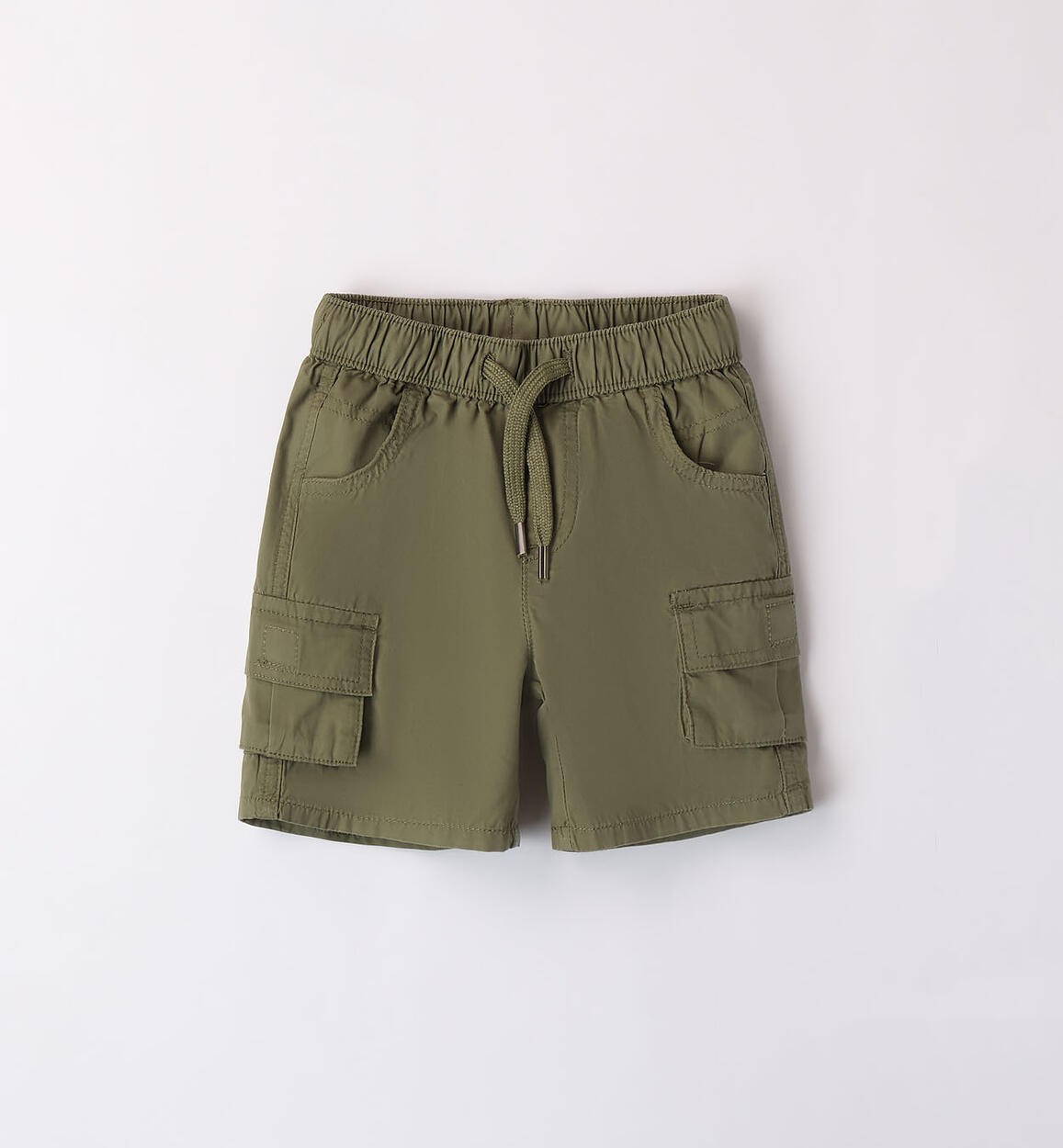 Pantalone corto cargo per bambino VERDE iDO