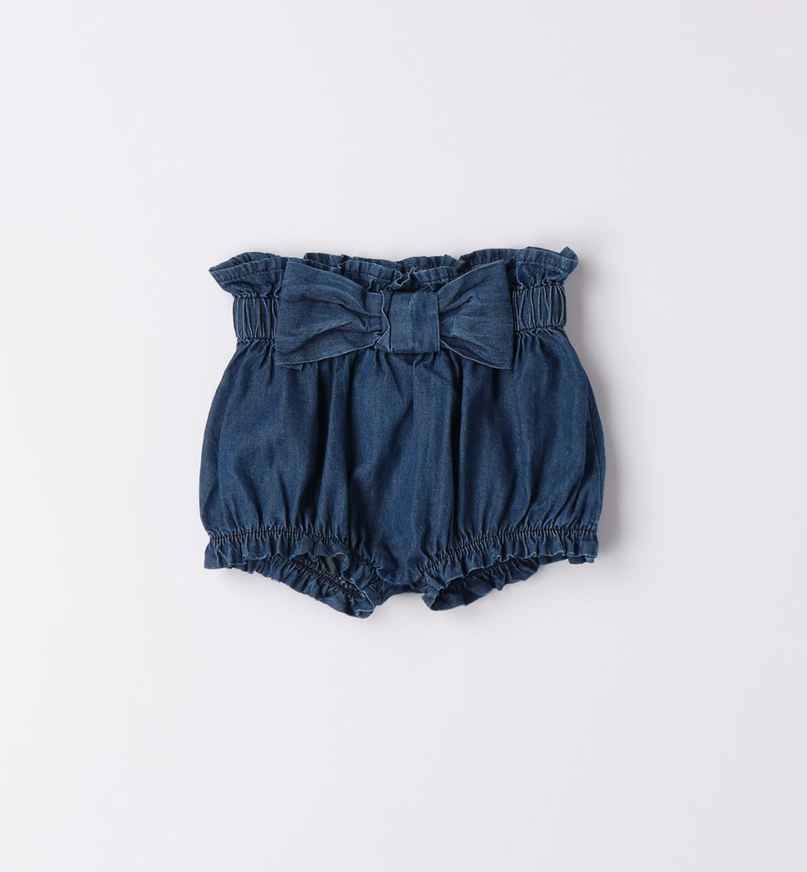 Pantalone corto neonata in denim BLU iDO