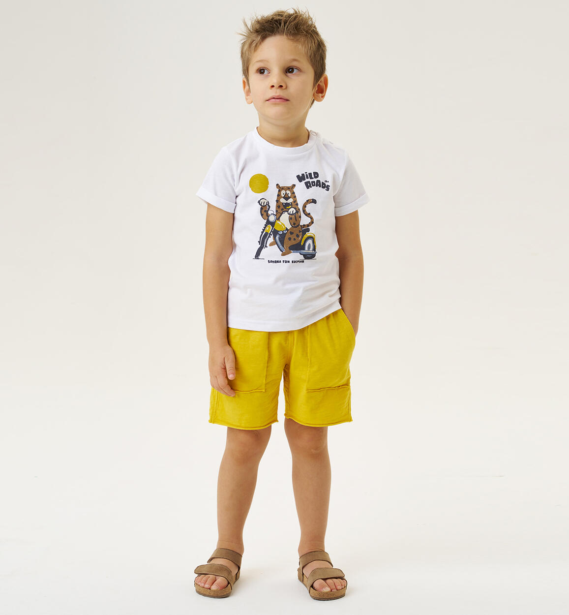 Pantalone corto per bambino GIALLO iDO