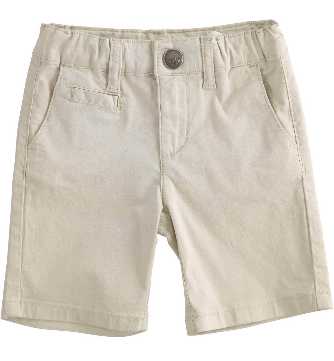 Pantalone corto per bambino in twill stretch di cotone BEIGE Sarabanda