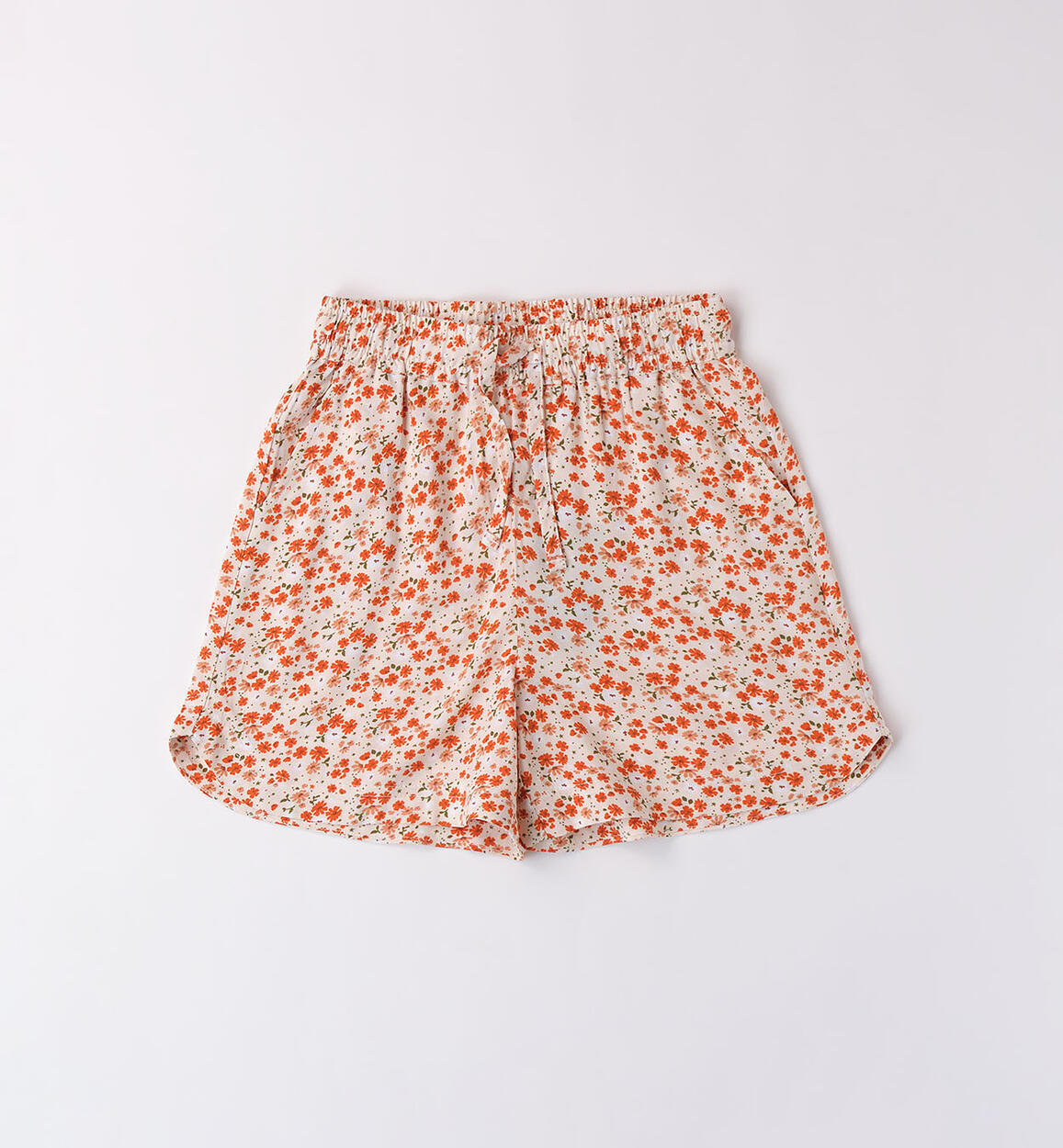 Girl's shorts with little flowers BEIGE iDO