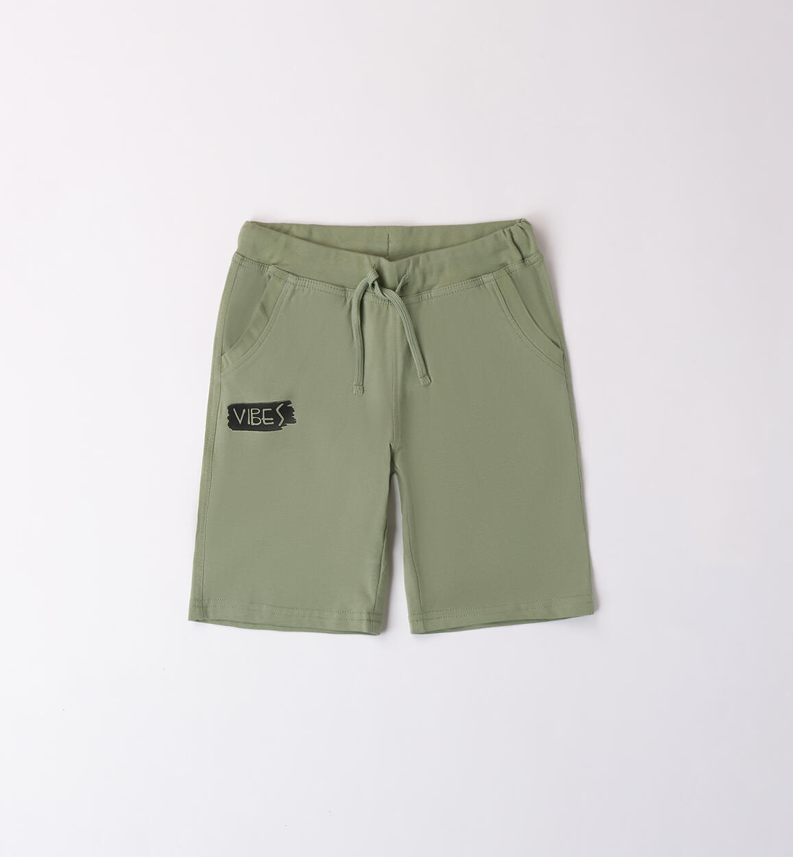 Boys' printed sporty shorts GREEN iDO