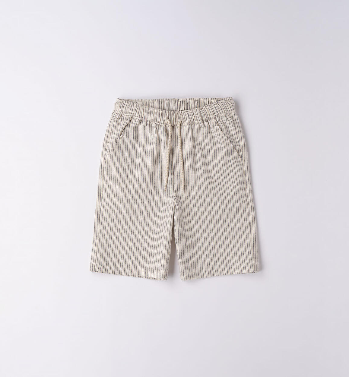 Pantalone corto ragazzo rigato BEIGE iDO