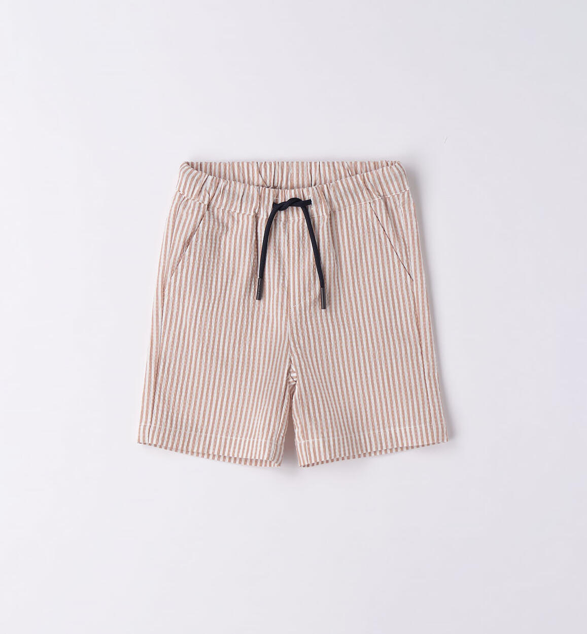 Pantalone corto rigato bambino MARRONE Sarabanda