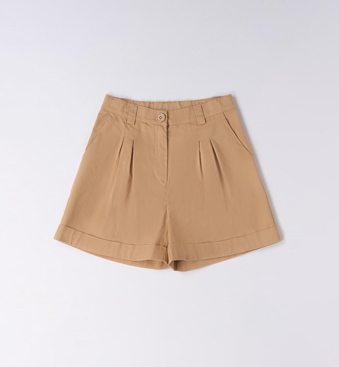 Pantalone corto vita alta ragazza BEIGE Sarabanda