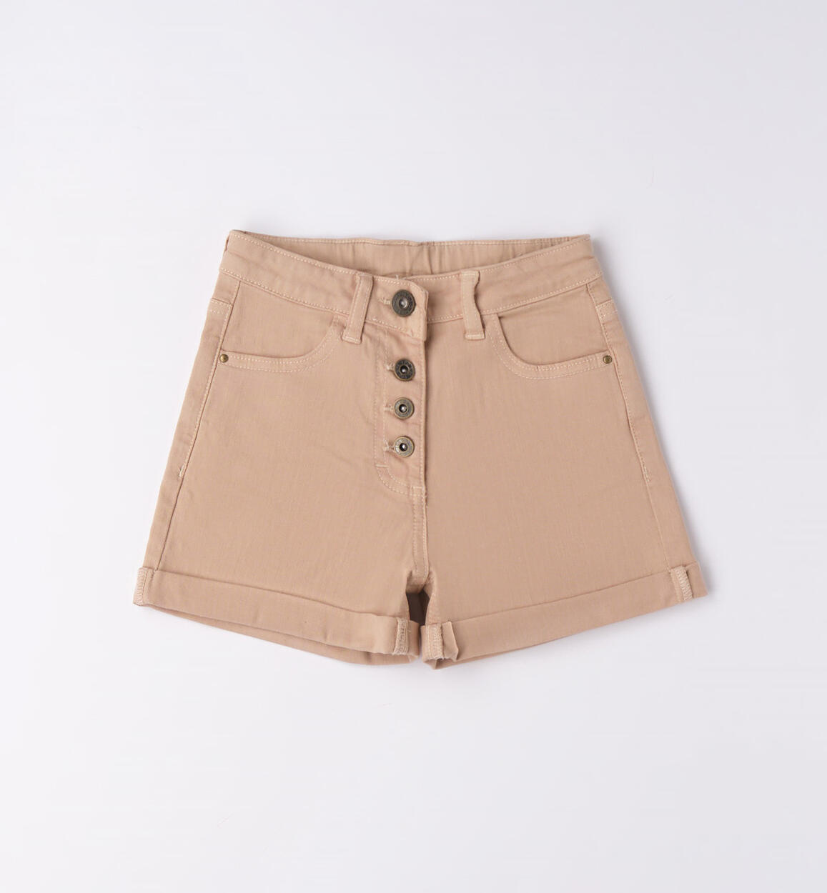 Pantalone corto vita alta ragazza BEIGE iDO