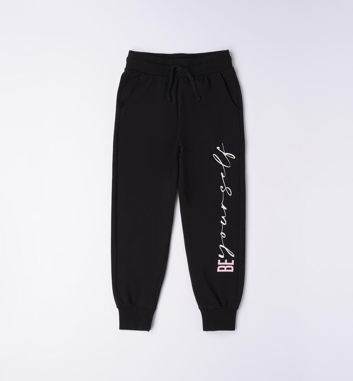 Pantalone felpa ragazza NERO iDO