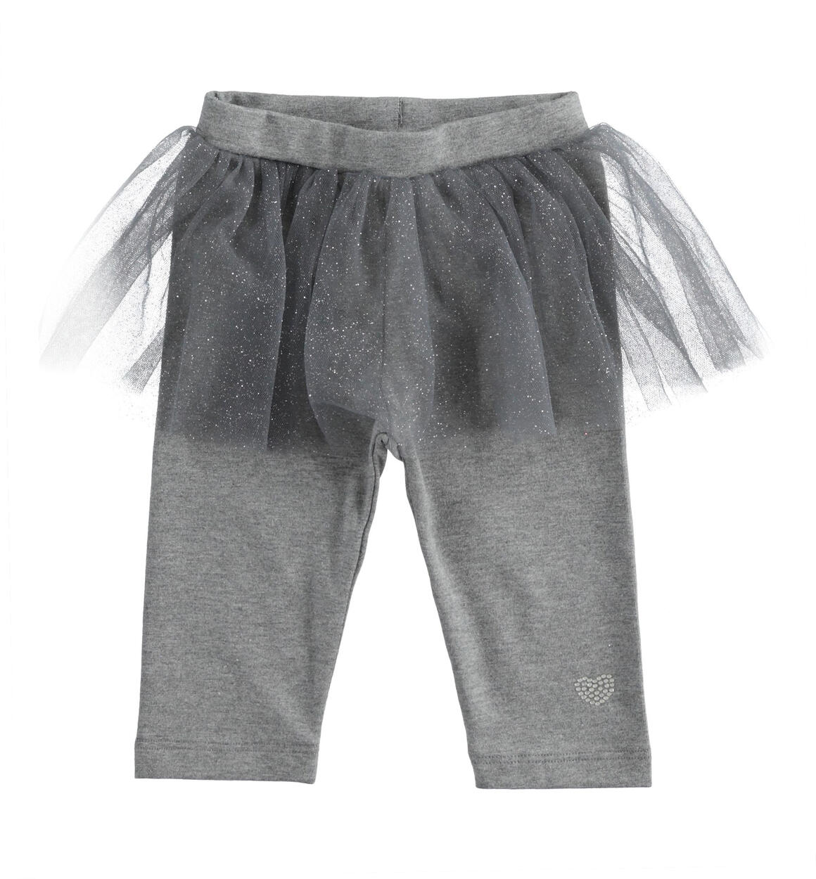 Pantalone in jersey invernale con tulle per neonata GRIGIO iDO