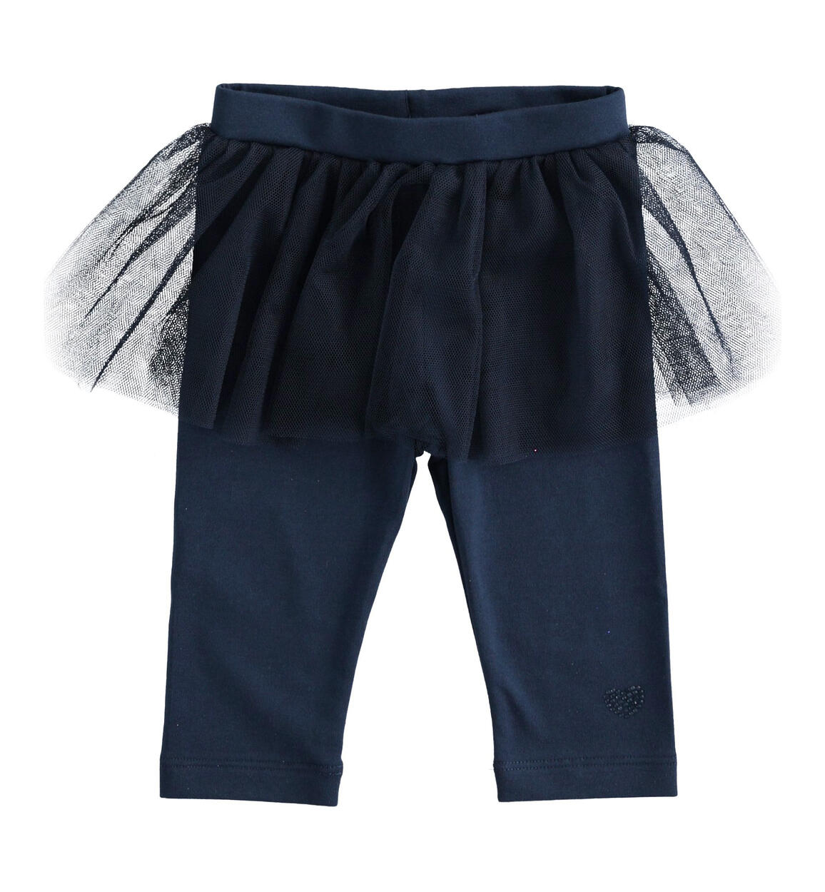 Pantalone in jersey invernale con tulle per neonata BLU iDO