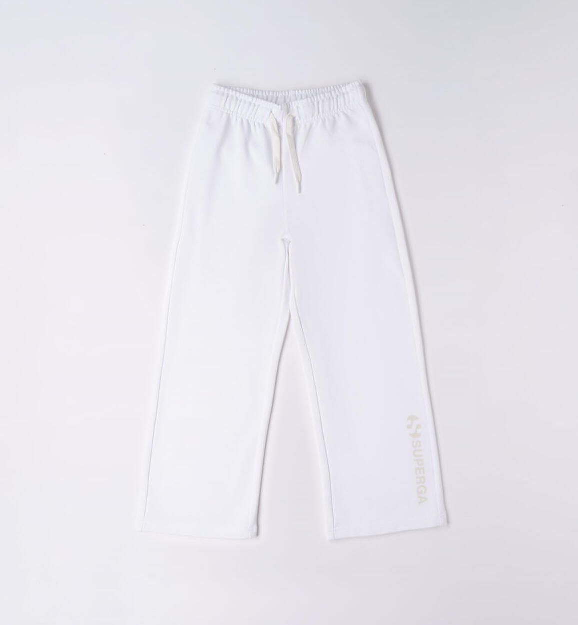 Pantalone lungo 100% cotone bambina Superga BIANCO SUPERGA