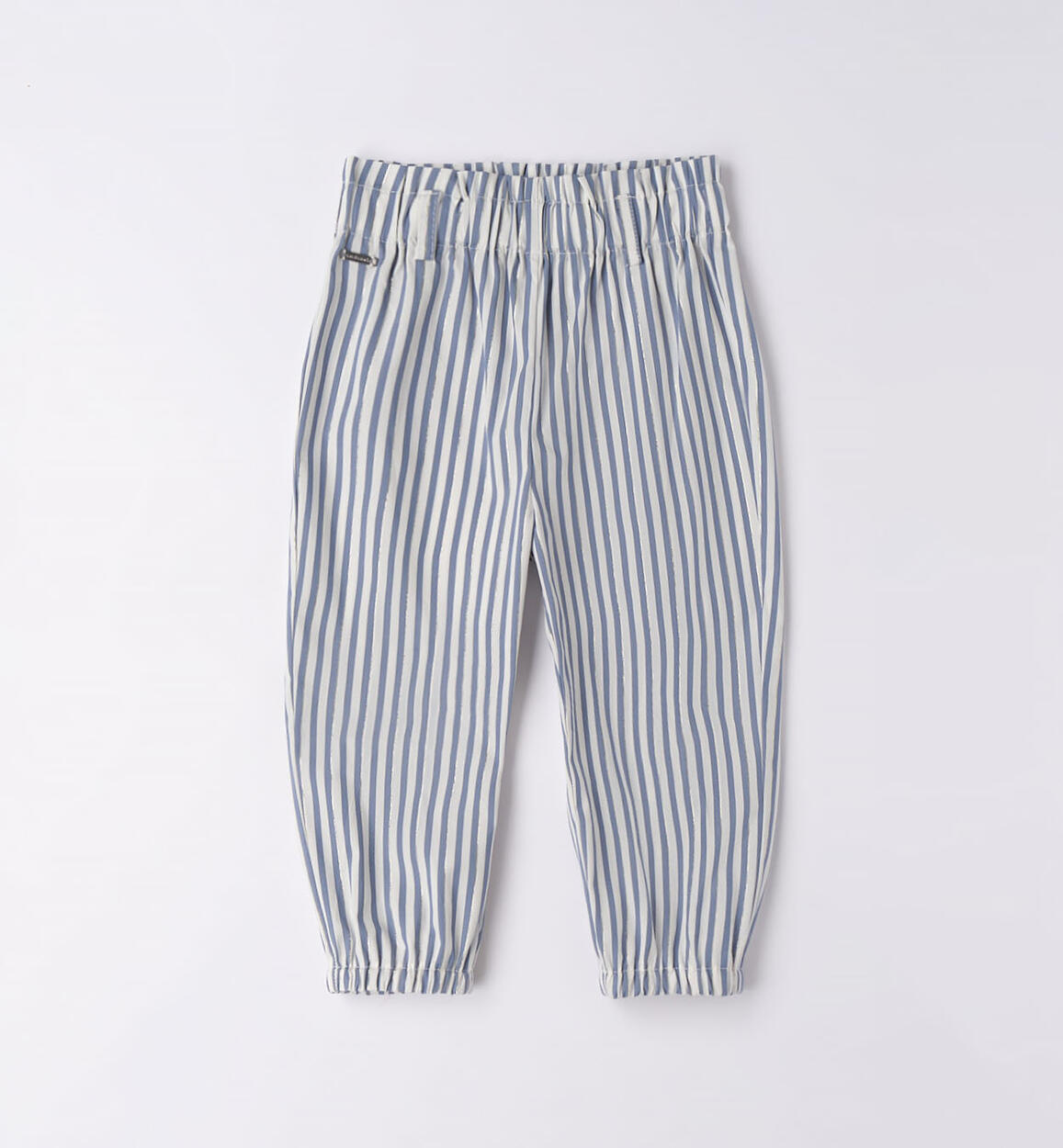 Pantalone lungo a righe bambina BLU Sarabanda