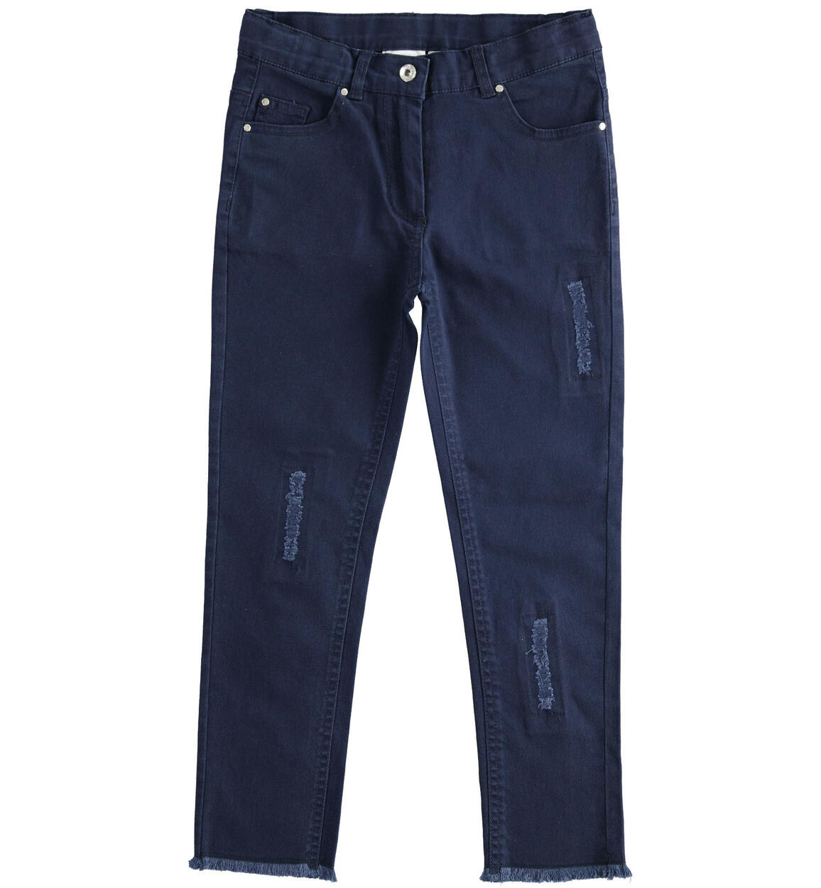 Pantalone lungo in twill con rotture BLU iDO