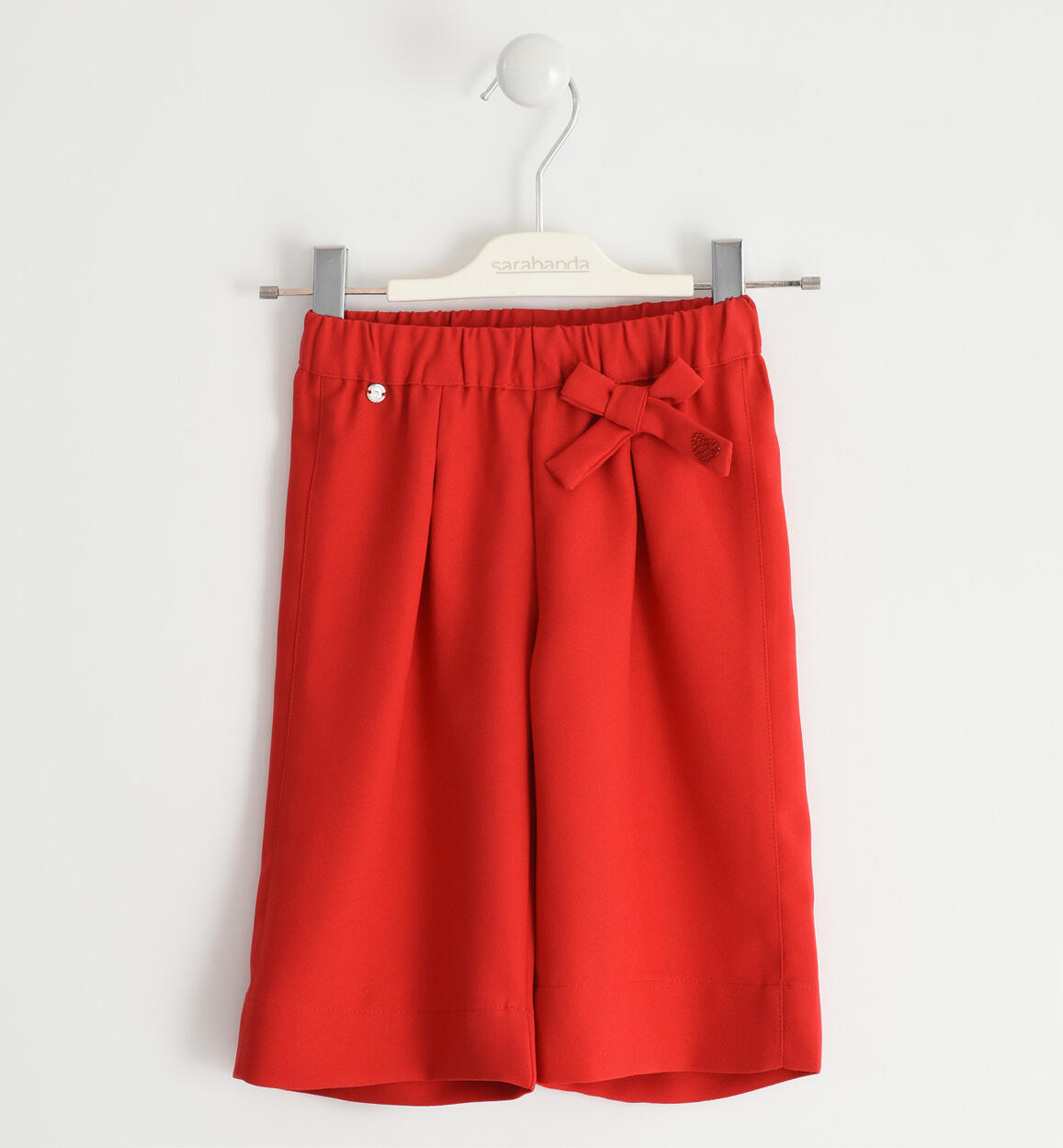 Pantalone modello palazzo in crêpe ROSSO Sarabanda