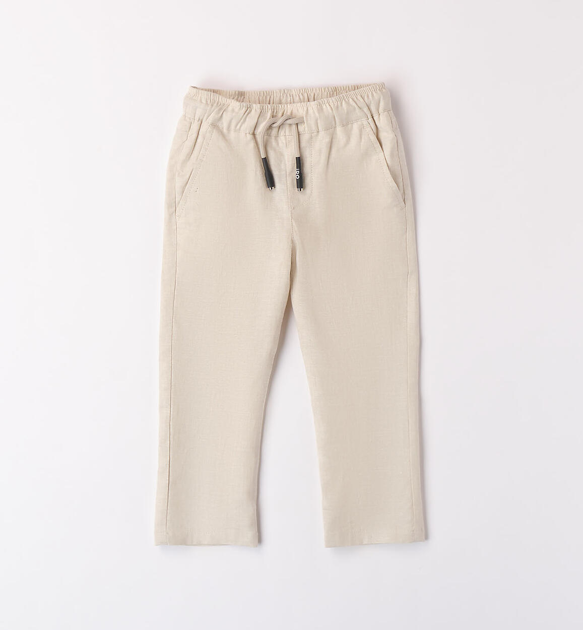 Pantalone per bambino in misto lino BEIGE iDO