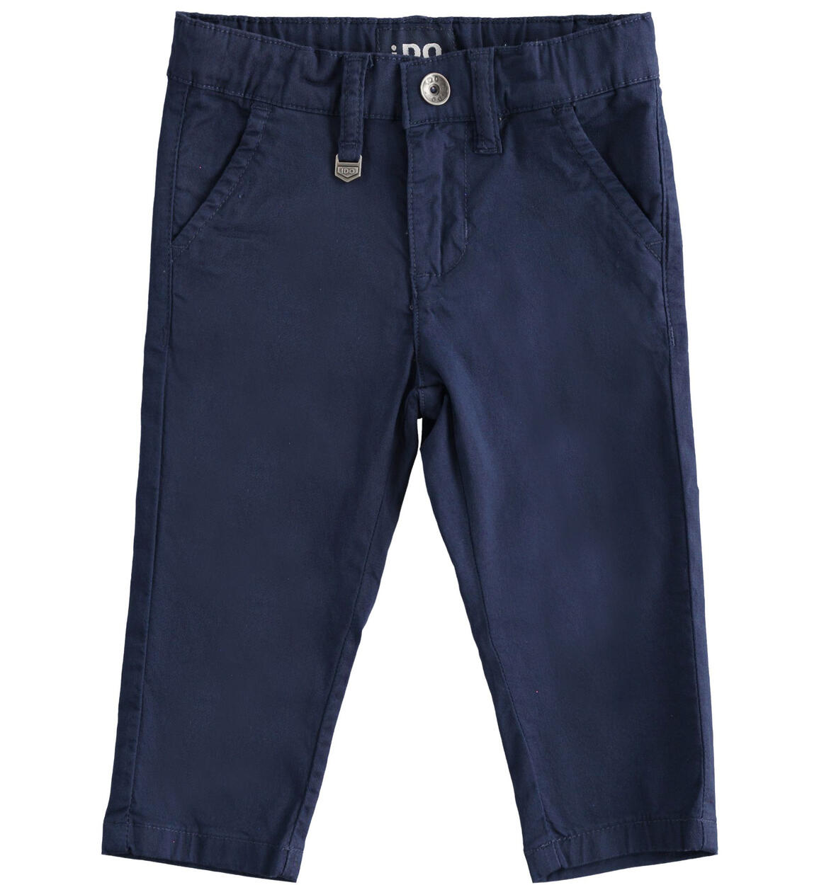 Pantalone per bambino in twill stretch di cotone BLU iDO