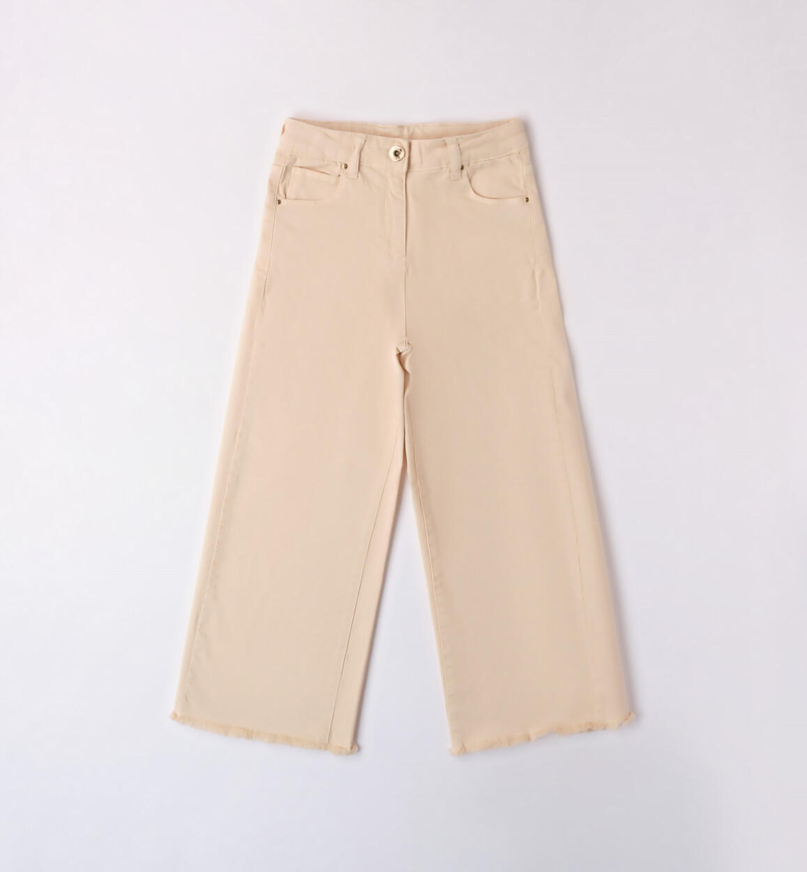 Pantalone per ragazza modello cropped BEIGE iDO