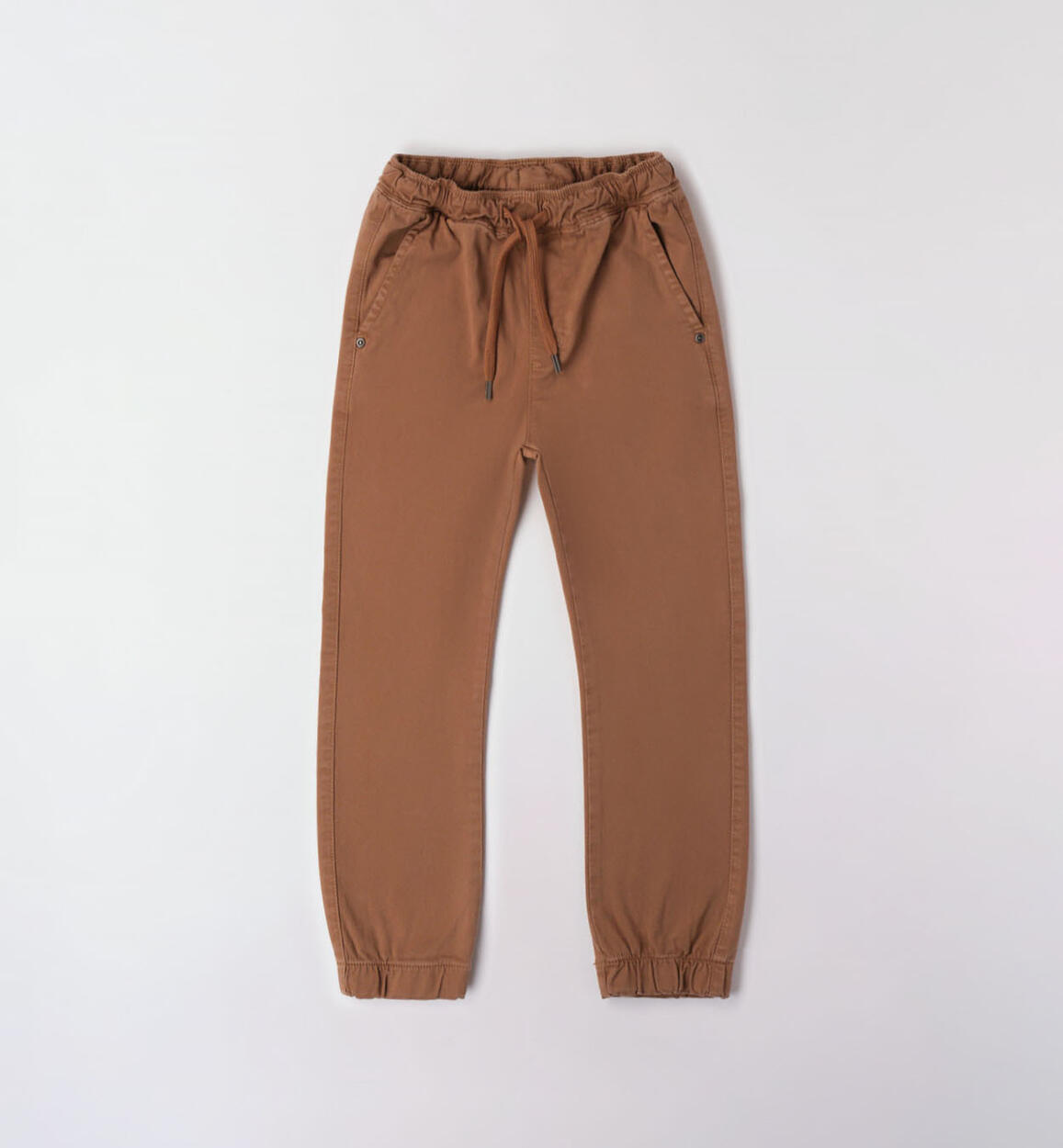 Pantalone per ragazzo in twill MARRONE iDO