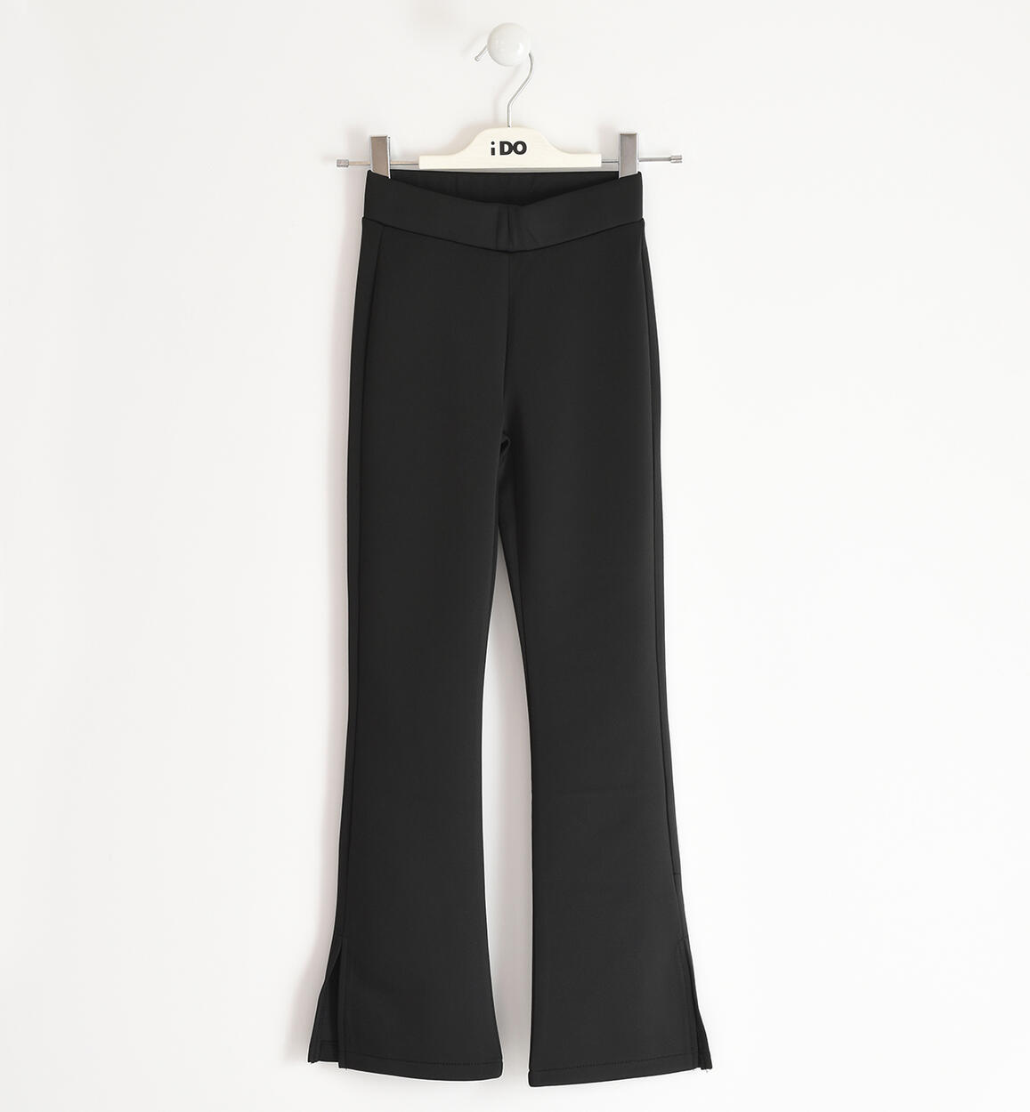 Pantalone ragazza in tessuto tecnico stretch NERO iDO