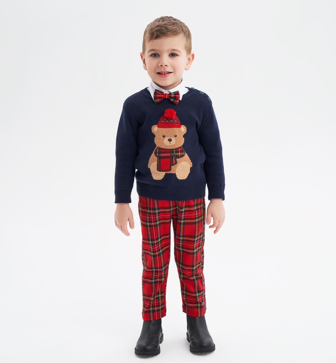 Pantalone scozzese per bambino ROSSO iDO