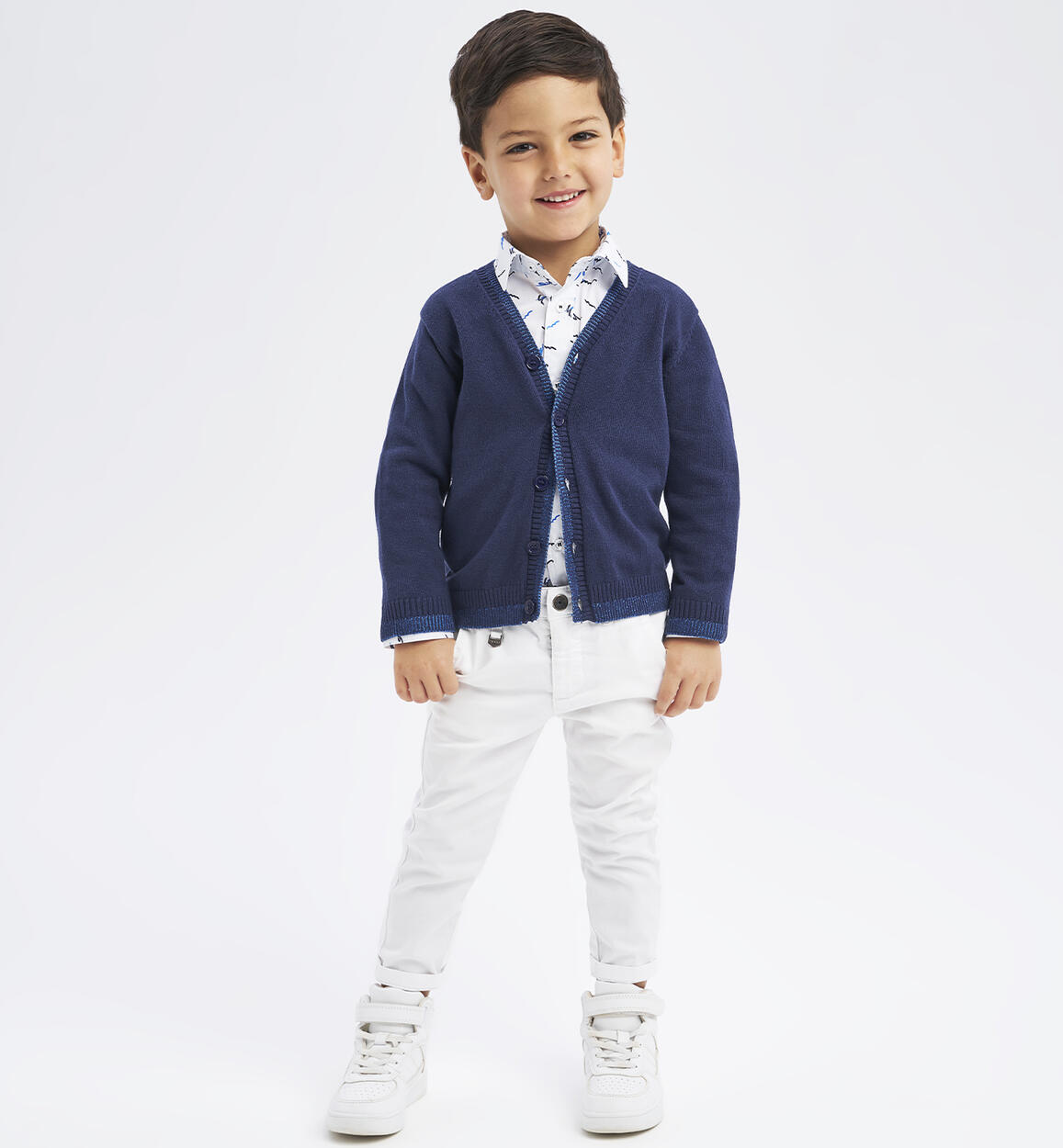 Pantalone slim per bambino BIANCO iDO