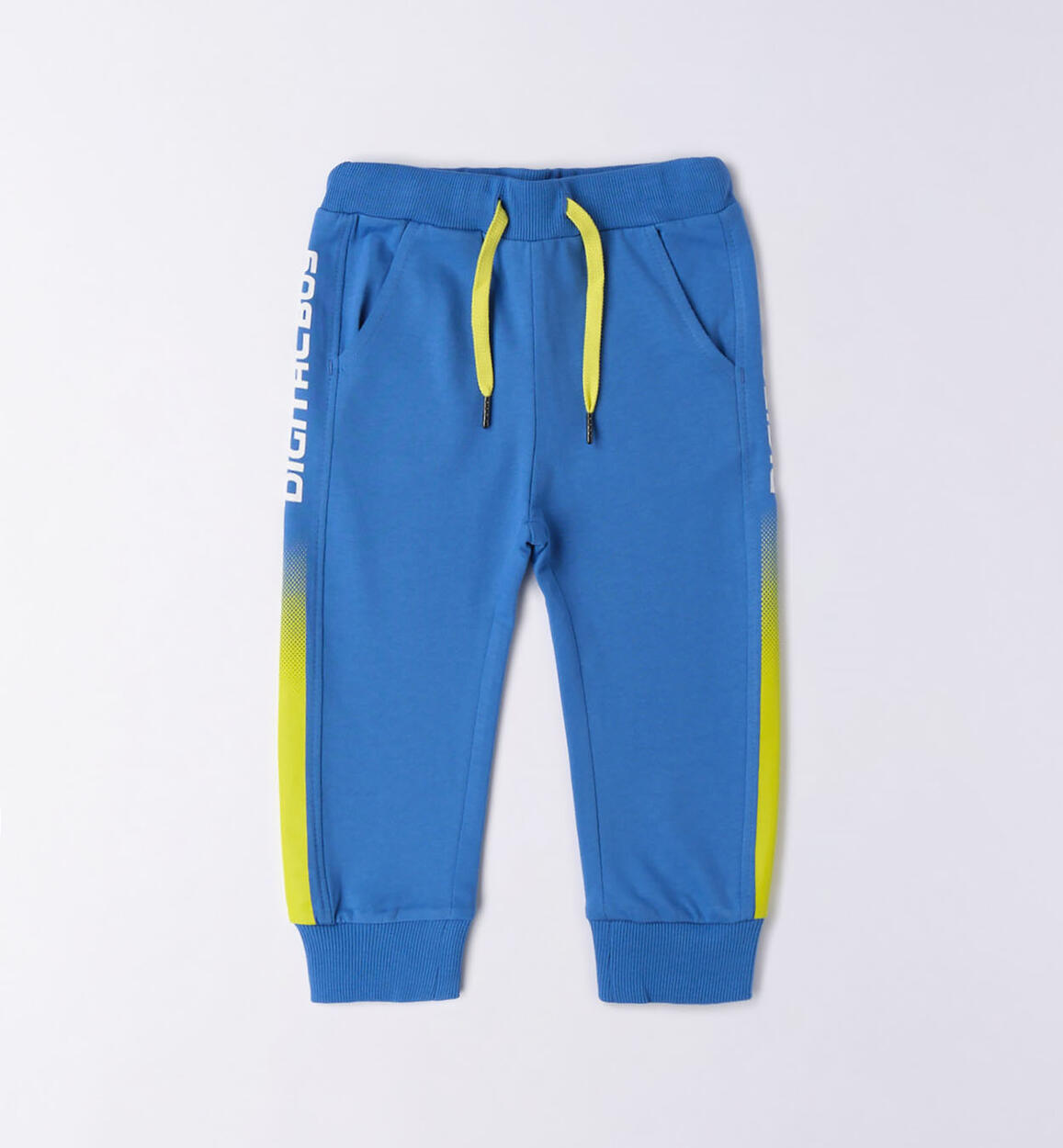 Pantalone tuta bambino bande colorate BLU iDO