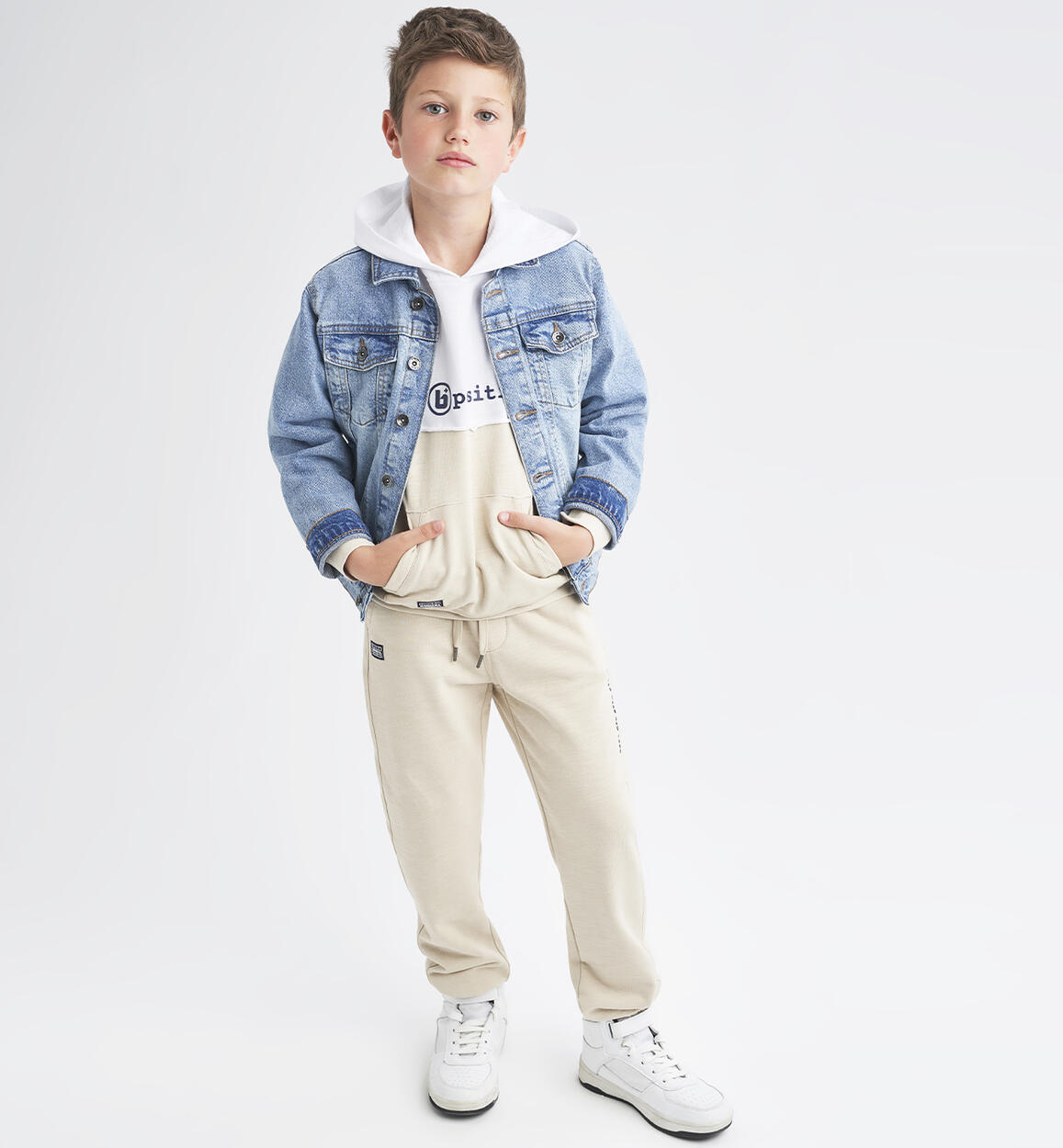 Pantalone tuta per ragazzo BEIGE iDO