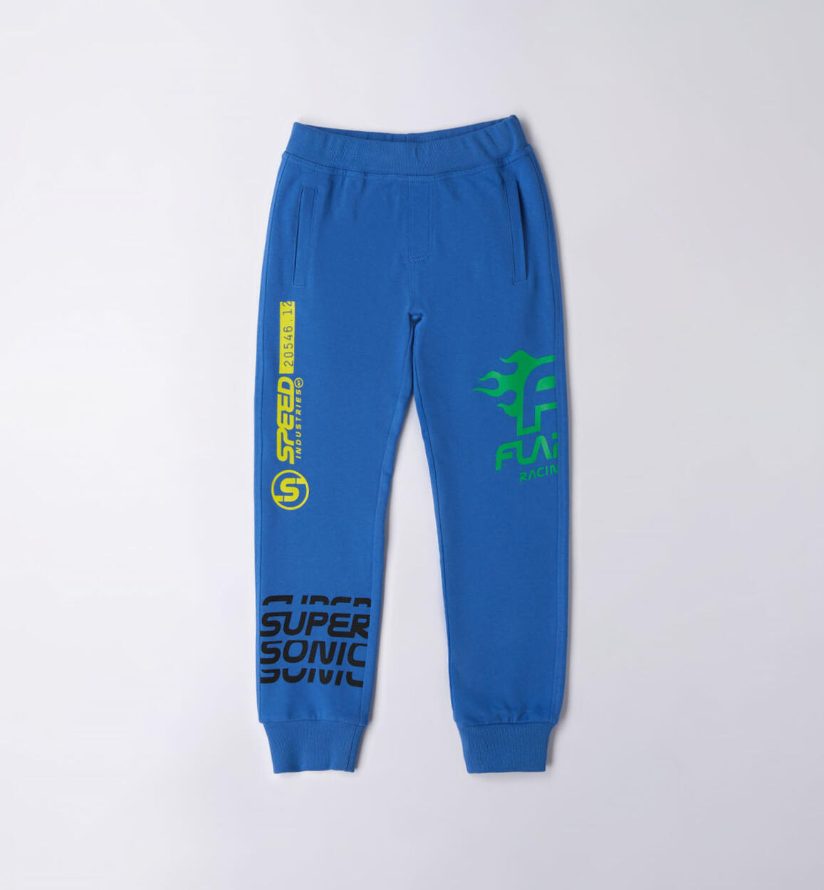 Pantalone tuta ragazzo stampa colorata BLU iDO