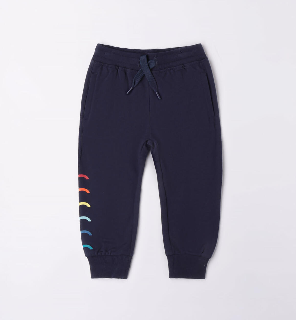 Pantalone tuta stampa colorata bambino BLU Sarabanda