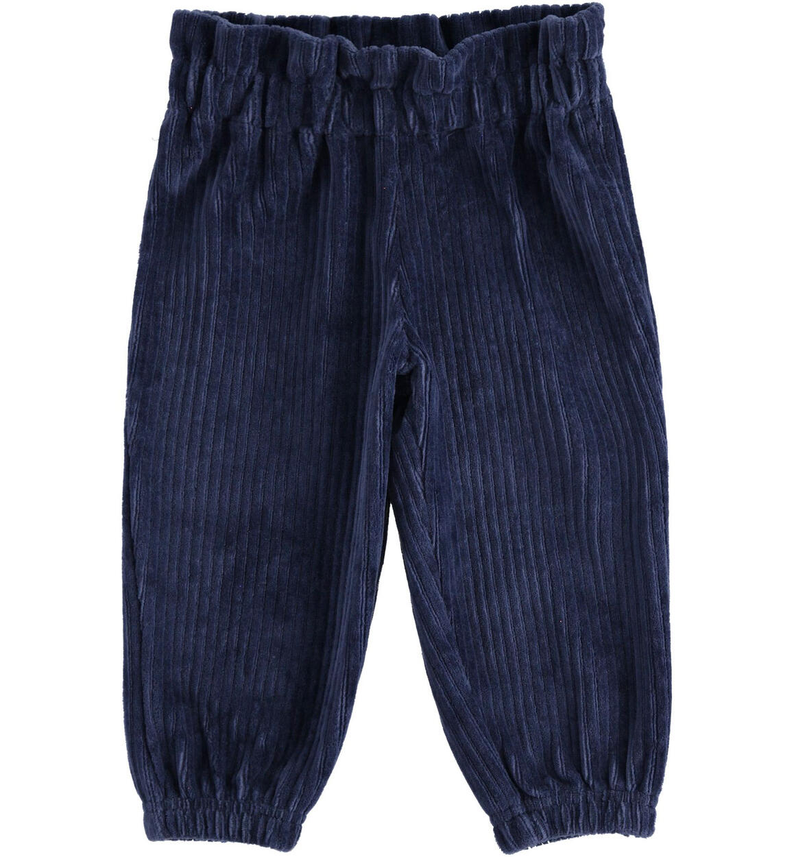 Pantaloni bambina in ciniglia BLU iDO