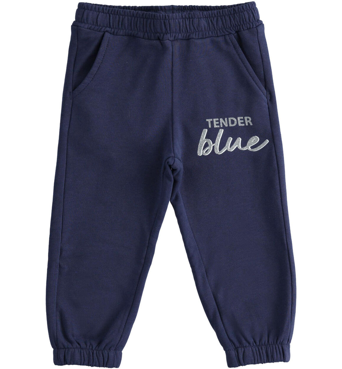 Pantaloni bambina in cotone stretch BLU iDO