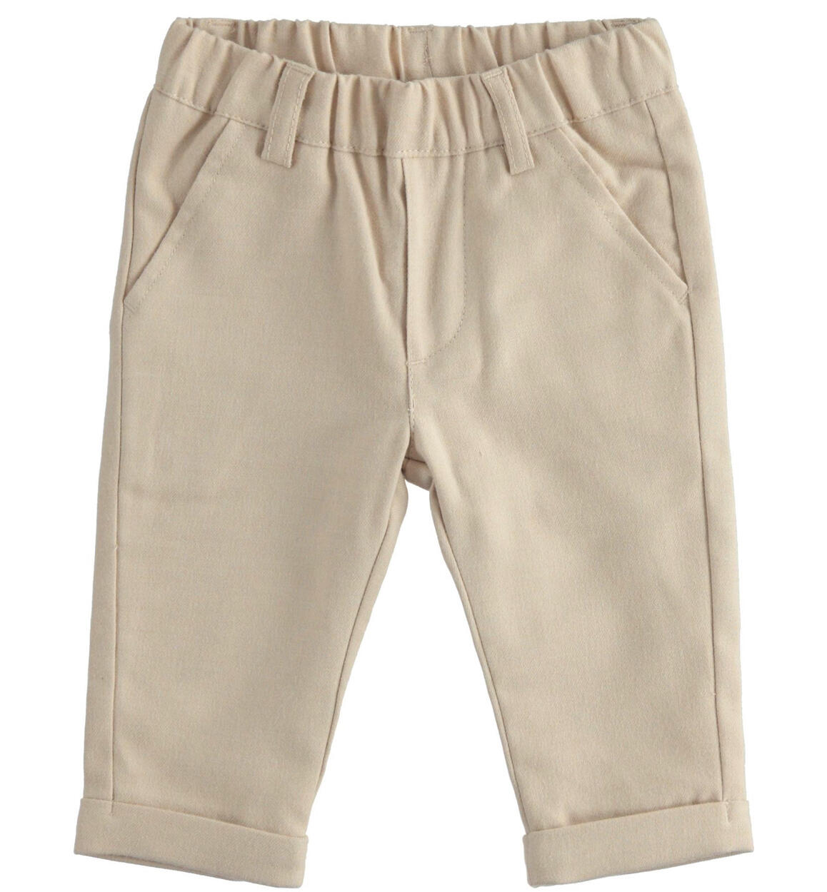 Pantaloni bimbo in twill stretch BEIGE Minibanda