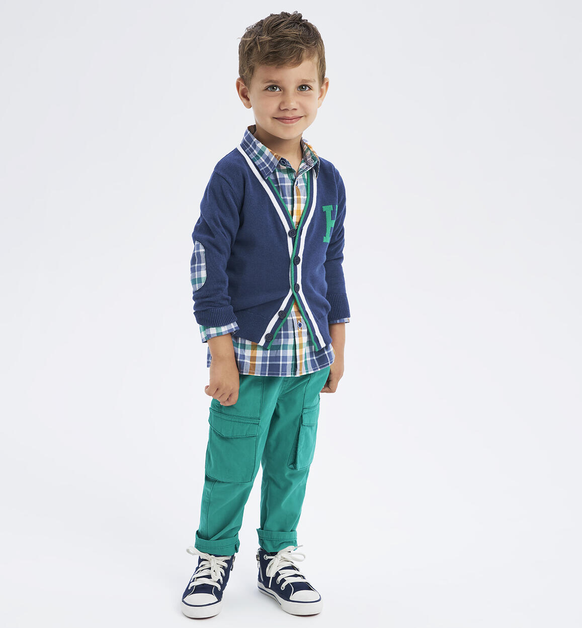 Boys' cargo trousers GREEN Sarabanda