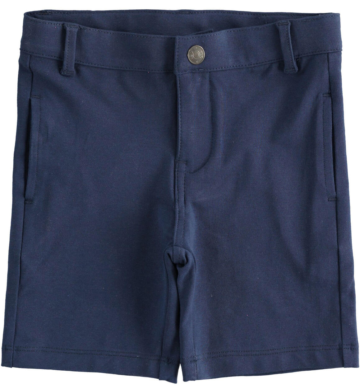 Pantaloni corti bambino in jersey stretch slim fit BLU iDO