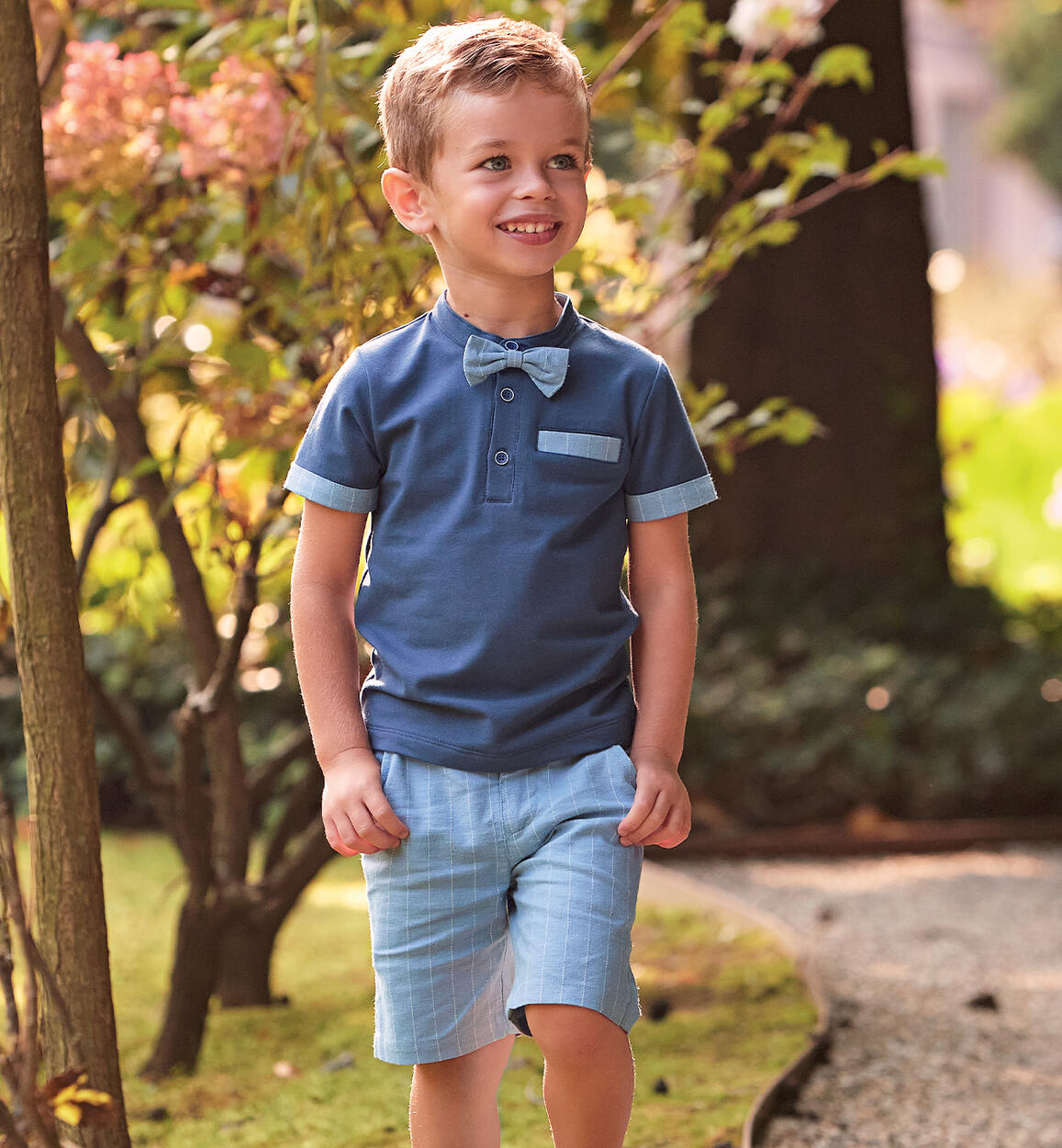 Pantaloni corti per bambino BLU Sarabanda