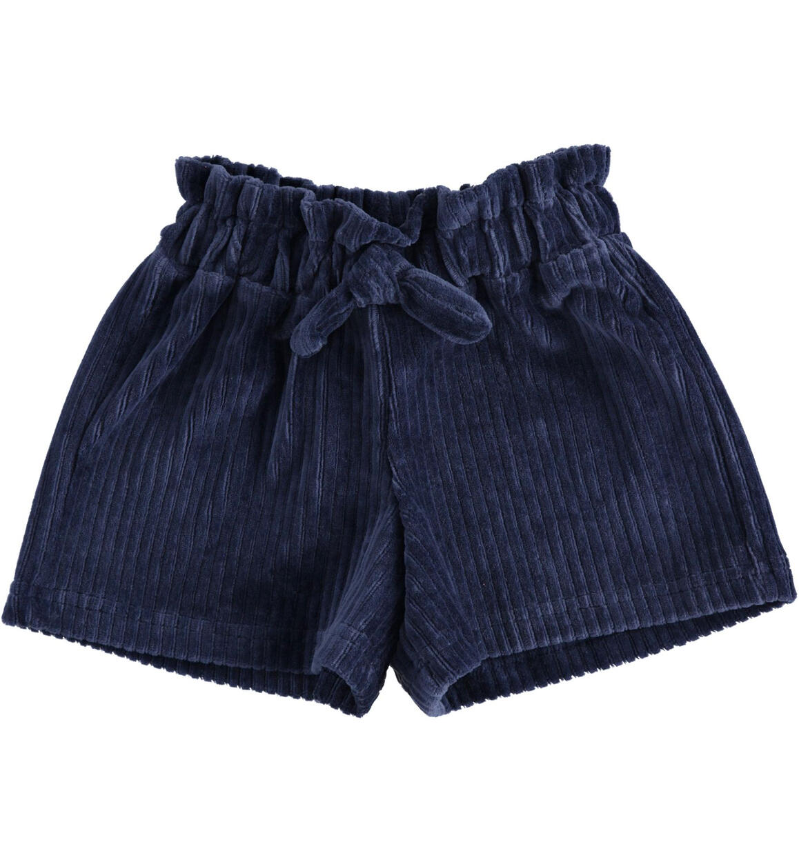 Pantaloni eleganti bambina in ciniglia BLU iDO