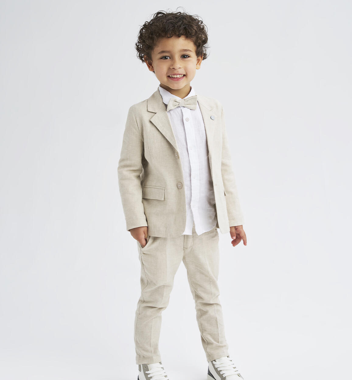 Pantaloni lino bambino BEIGE Sarabanda