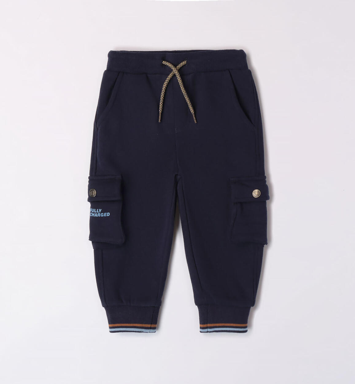 Pantaloni tuta bambino con tasconi BLU iDO