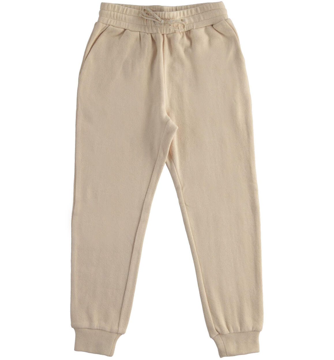 Pantaloni tuta ragazza in cotone BEIGE iDO