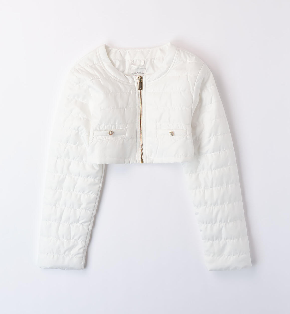 Girls' short padded jacket CREAM Sarabanda